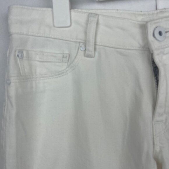 DL 1961 White Riley Cropped Boyfriend Jeans Size 27 - Picture 4 of 14